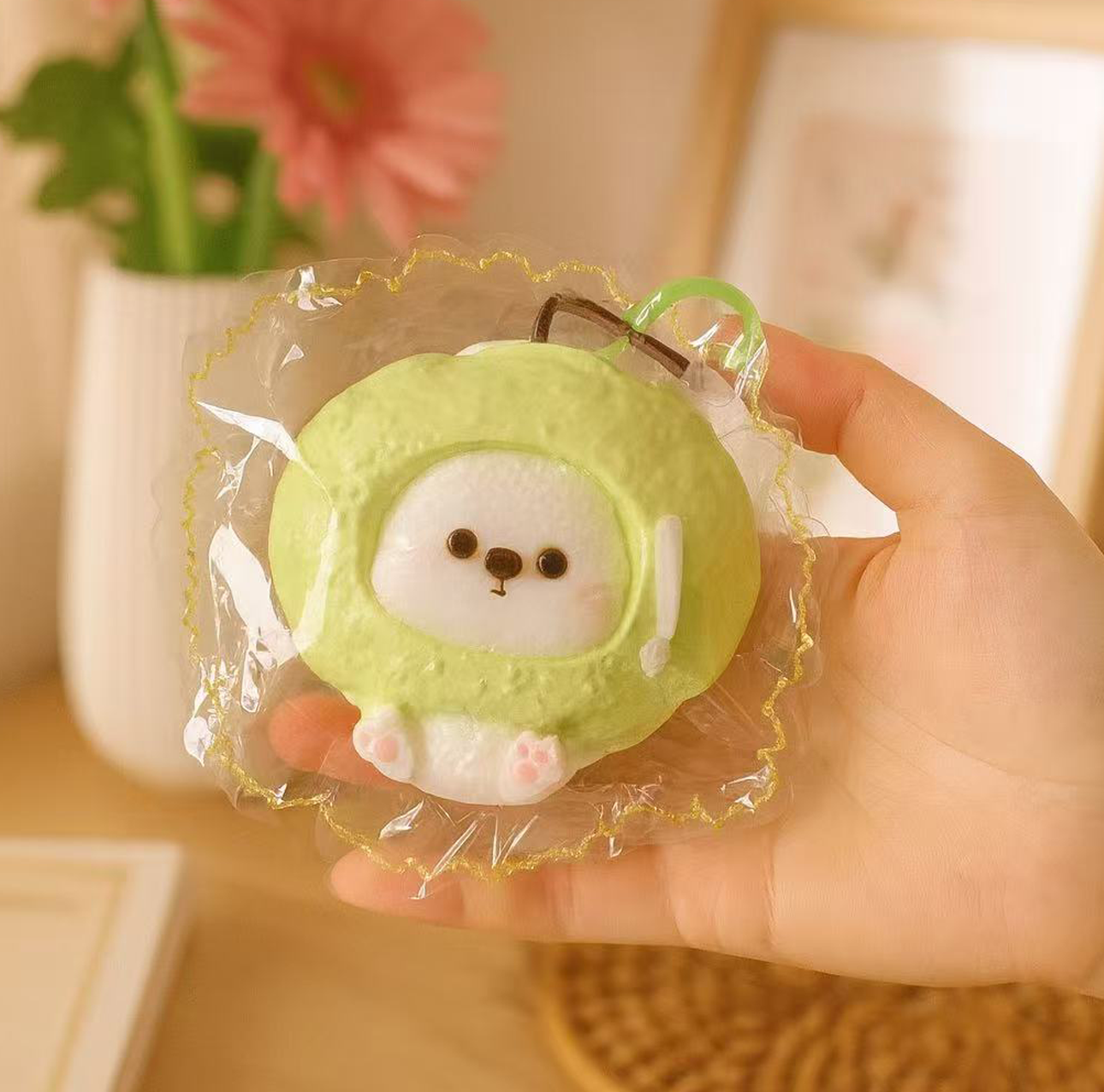 Teddy Bear Squishy with Fruit Hood