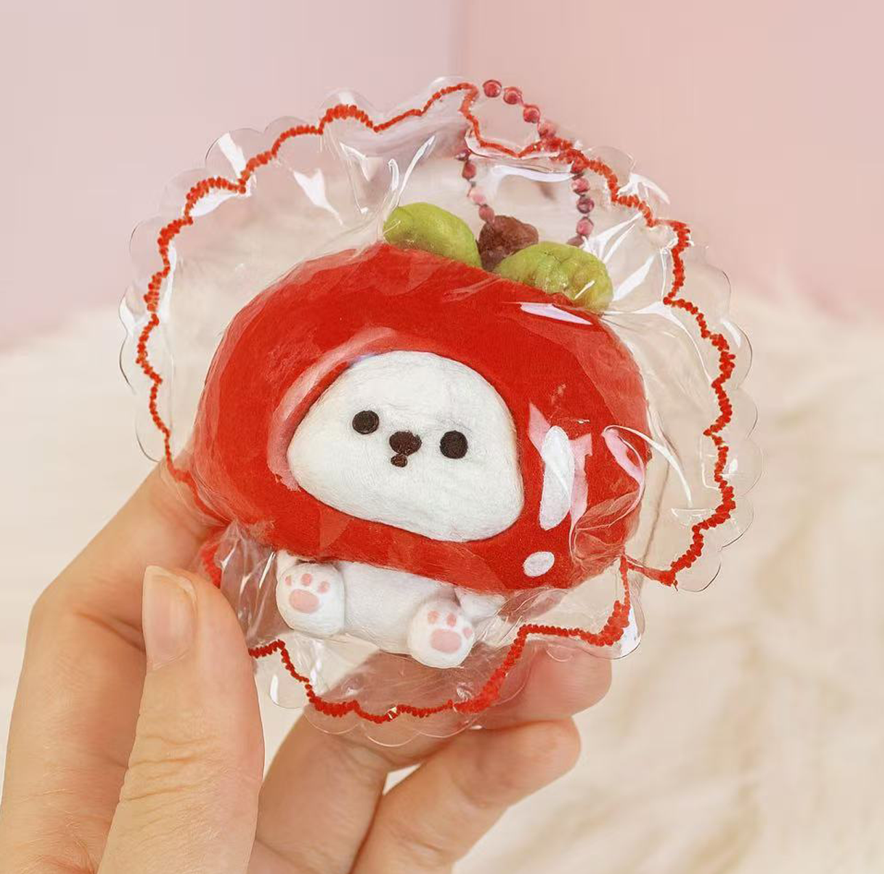 Teddy Bear Squishy with Fruit Hood