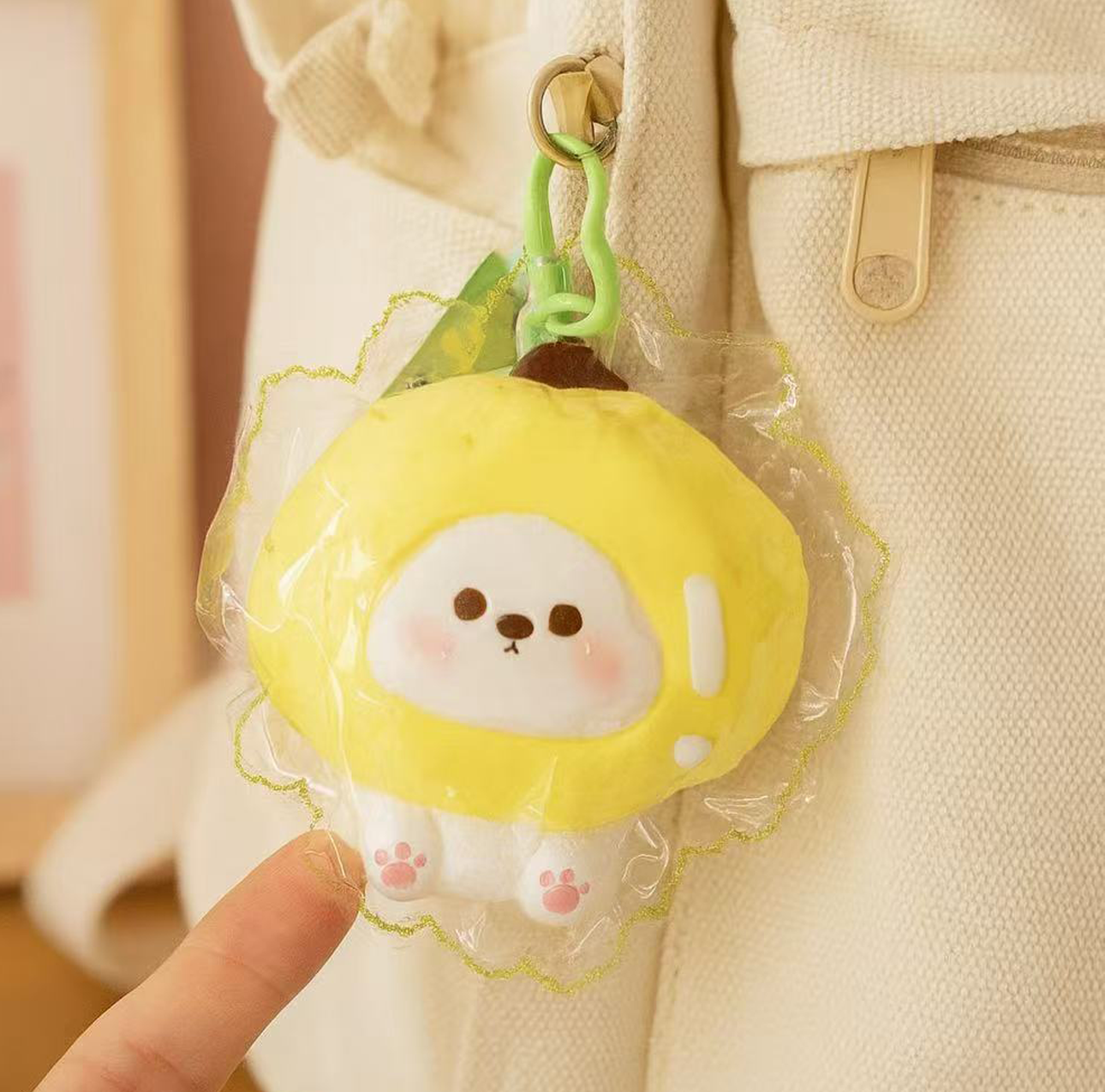 Teddy Bear Squishy with Fruit Hood